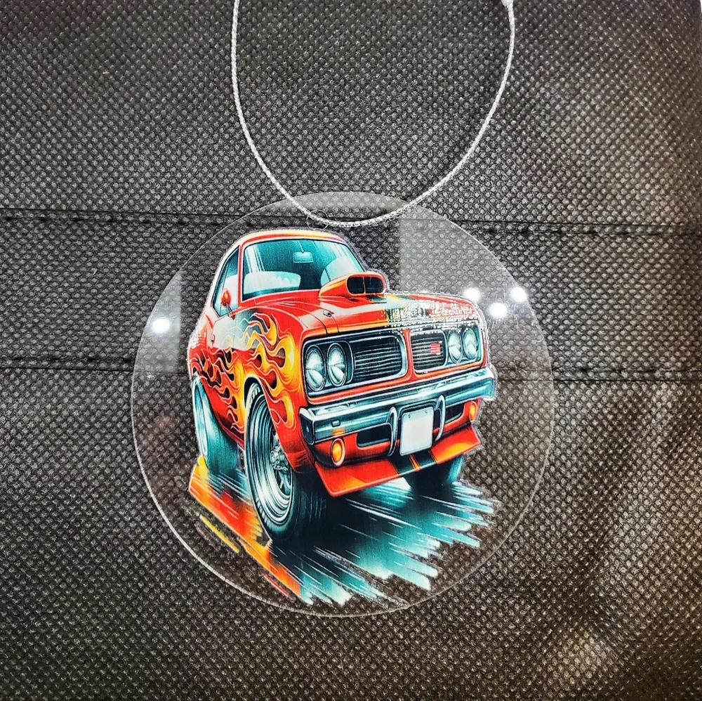 B2G1F 12pc Racecar Christmas Ornament Set, New